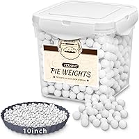 MOBYKE 2.2 LB Ceramic Pie Weights for Blind Baking - Reusable Beads with Storage Box for Crispy Crusts