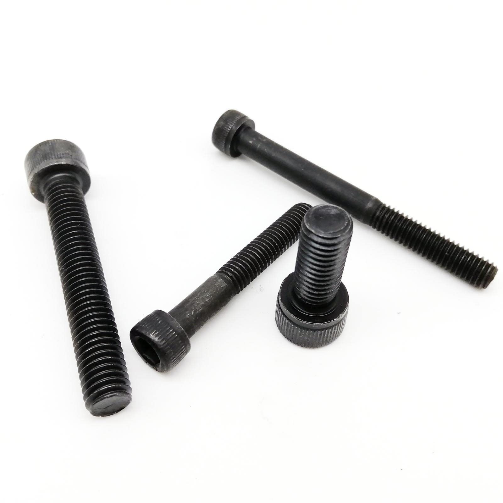 10 Tornillos Hexagonales M8x50mm - Acero Inoxidable Negro, Cabeza Hueca