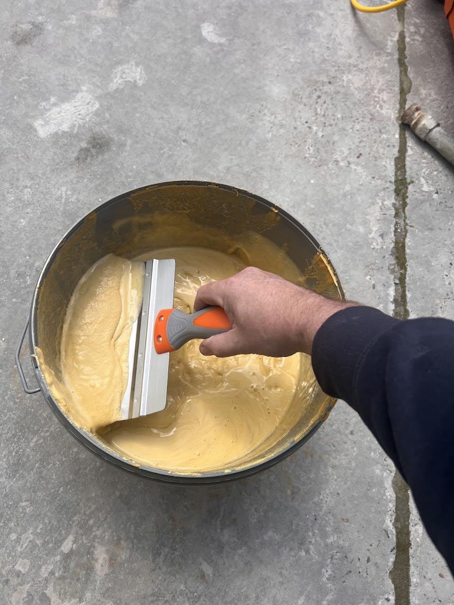 Bucket Scoop Plaster Tools - Skimflex 200mm Flexible, Stainless Steel