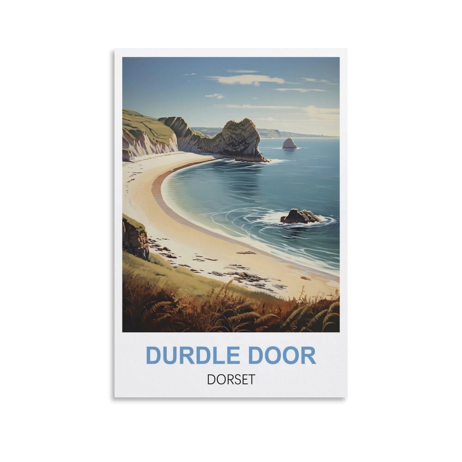 EZMLFA 5D Diamond Painting Kits,Durdle Door Dorset,Diamond Painting Kits for Beginners Round Full Drill Painting with Diamonds Gem Art for Home Wall Decor 30x40cm