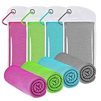 VGEBY Lot de 8 Serviettes Rafraîchissantes pour Cou en Microfibre Douce - Idéales pour Yoga, Gym