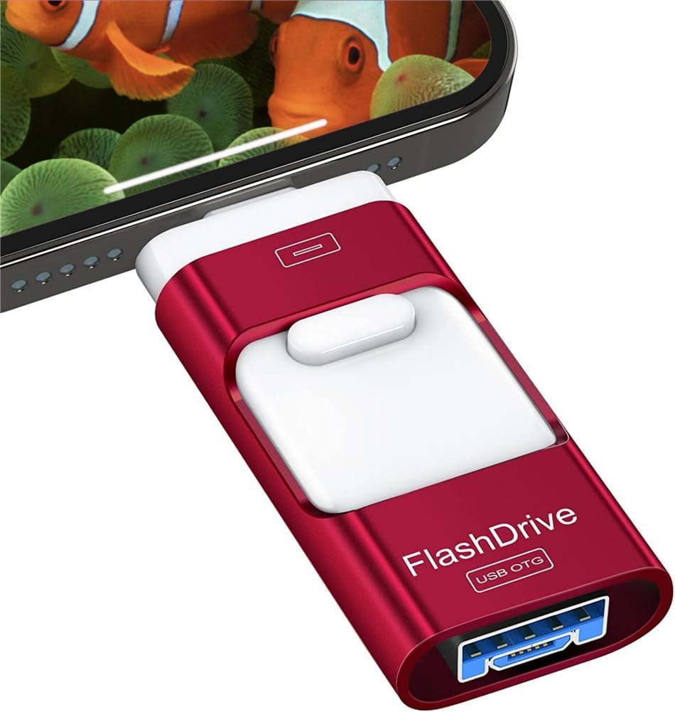 Amazon.com: 64GB Phone External Flash Drive with Type-C Adapter, 3.0 ...