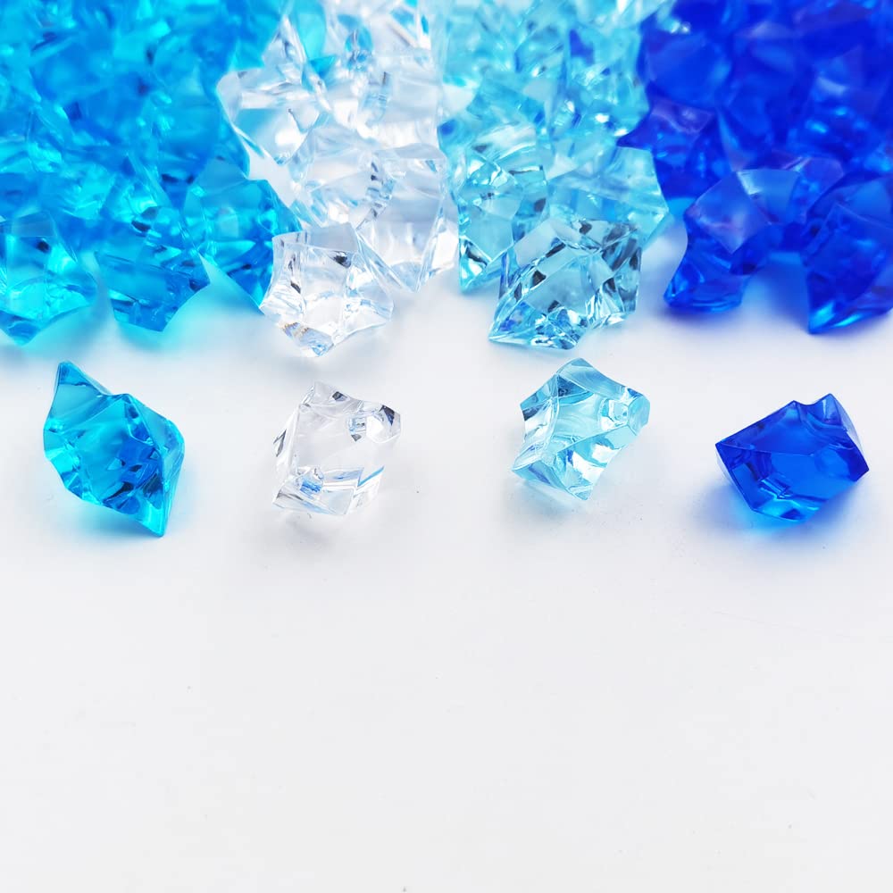 200 Piedras Decorativas Acrílicas – Cubitos De Hielo Falsos En Rosa Y Transparente, Ideales Para Bodas, Fotos Y Decoración