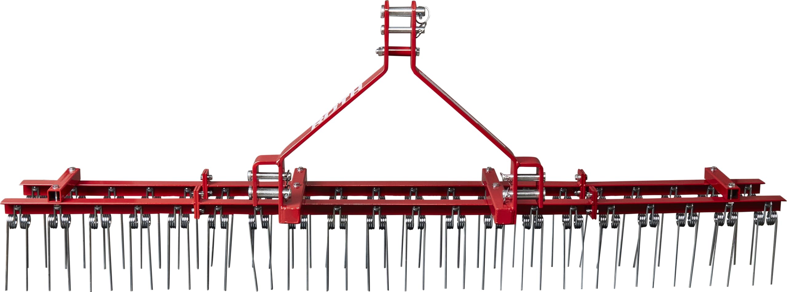 Rechen für Traktor Rasenstriegel Entmooser Hofegge 232cm Breite mit Federzinken 40 Doppelzinken mit 3-Punkt Aufnahme