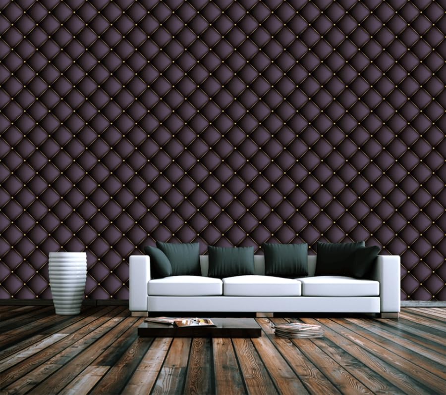 Image of Self-Adhesive 3D Decorative Abstract Wallpaper Specific Product for Bedroom, Living Room, Kids Room, Play Room, Office Wallpaper for Home Decor, Size (16x48 Inches Each Brown Strip)