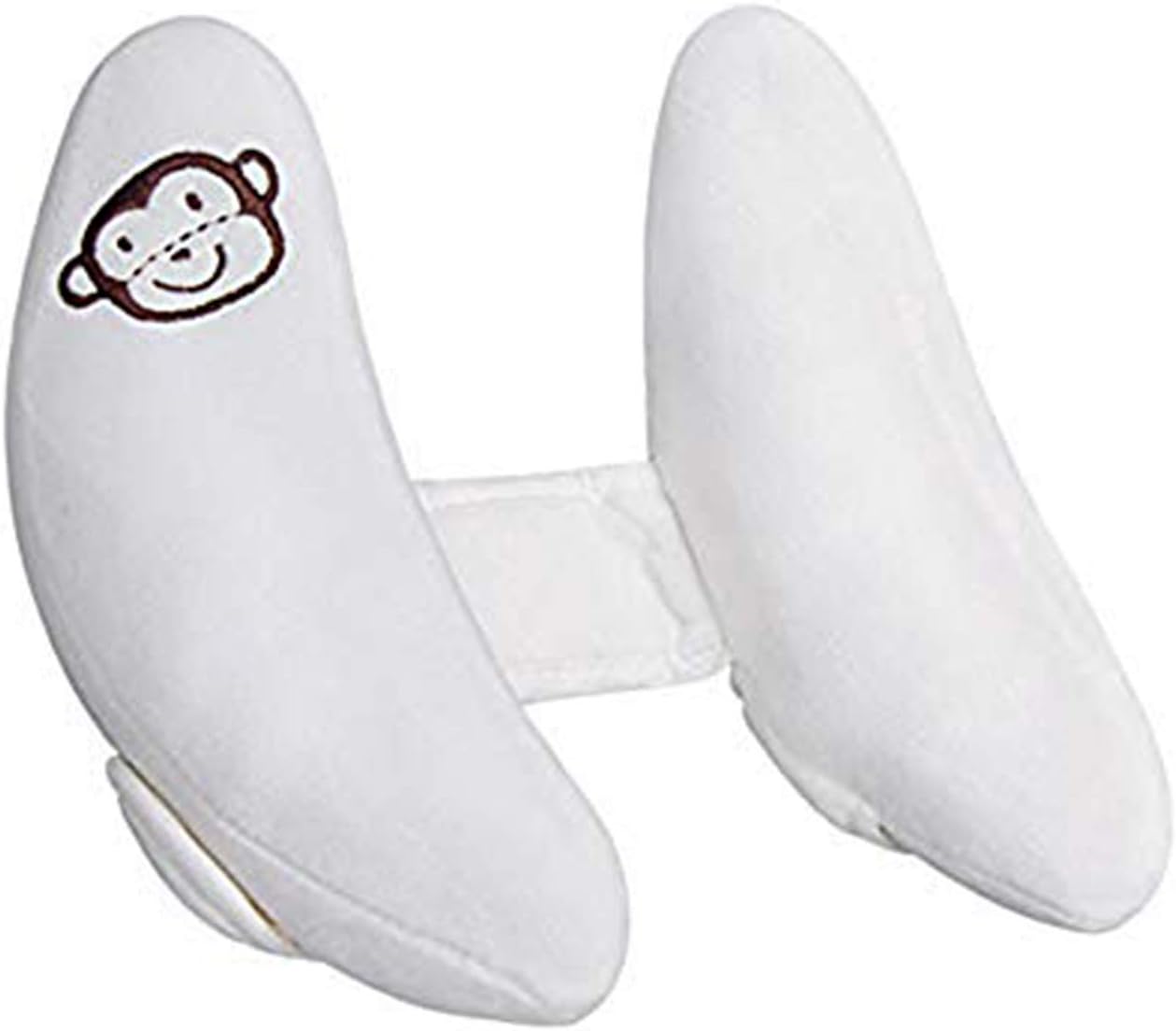 Inchant Adjustable Baby Soft Head Neck Support - Children Travel Car Seat Safety Pillow Cushion, Banana Pillow Stroller Head Support for Toddlers Infants Child - White