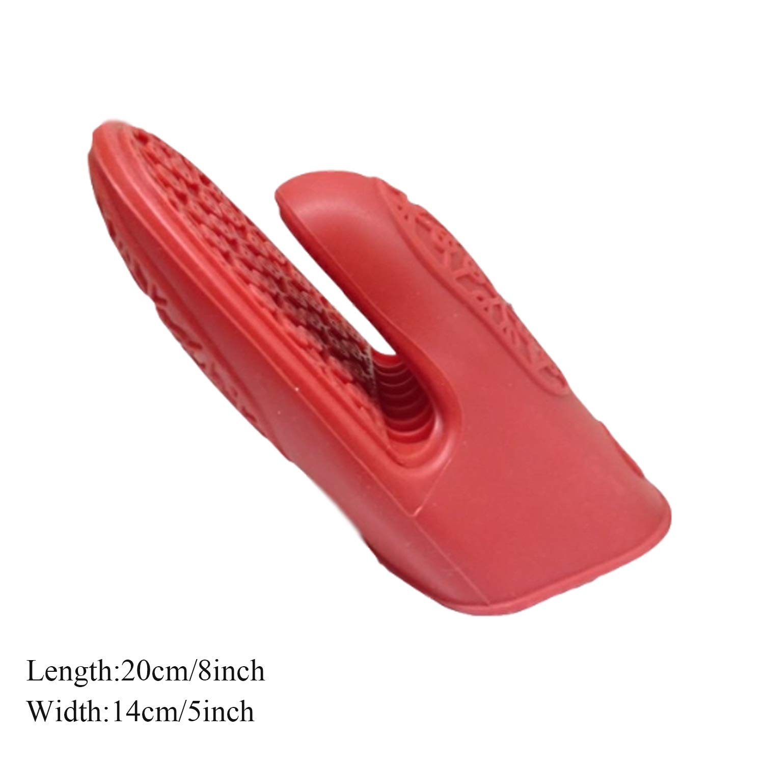 Hitzebeständig Handschuhe Anti-Verbrühungshandschuhe Rutschfester Gummi-Hochtemperatur-Backdampfer Heißwasser Anti-heiße Handschuhe (Color : Red, Size : L)