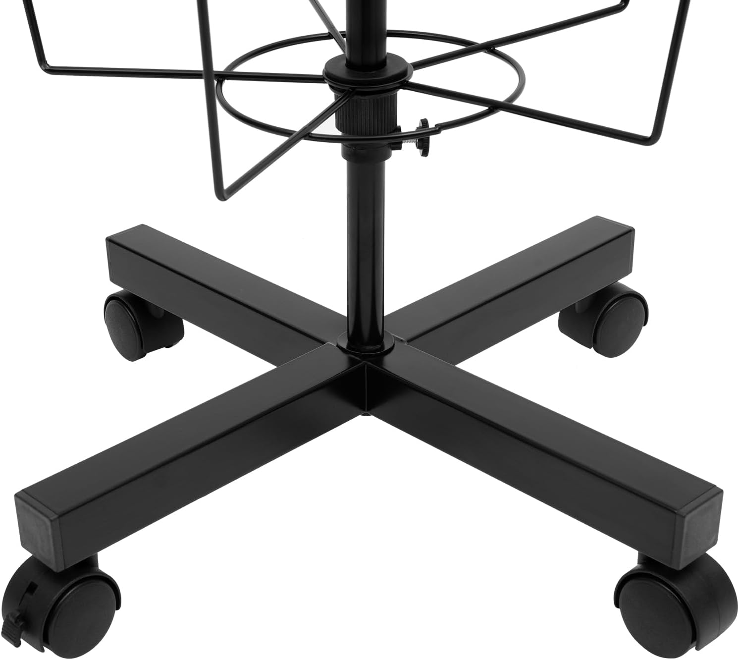 7-Tier Rotating Hat Display Rack, 35 Hooks Adjustable Metal Freestanding Hat Rack Stand Hat Holders Hat Display with Wheels, Hat Hanger Display Tower for Wig, Cap, Baseball Hat(7-Tier, Black)