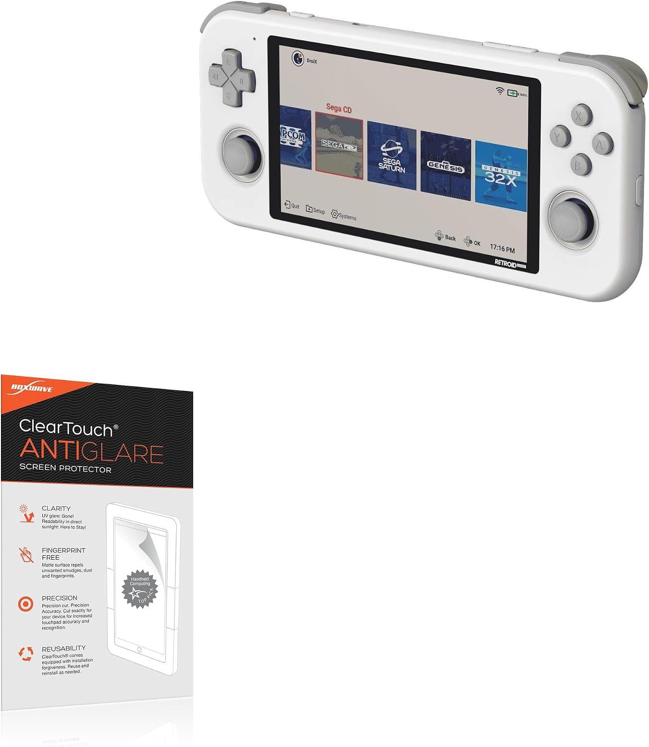 BoxWave Screen Protector Compatible with Retroid Pocket 3+ - ClearTouch Anti-Glare (2-Pack), Anti-Fingerprint Matte Film Skin