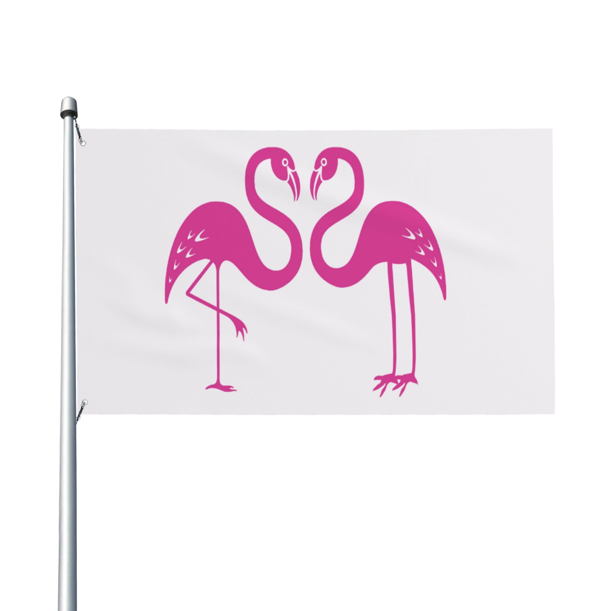 Flamingo Garden Flag 3X5 FT Double Sided,Cute Pink Flamingo Flag House Flag Decoration Patio Porch Lawn