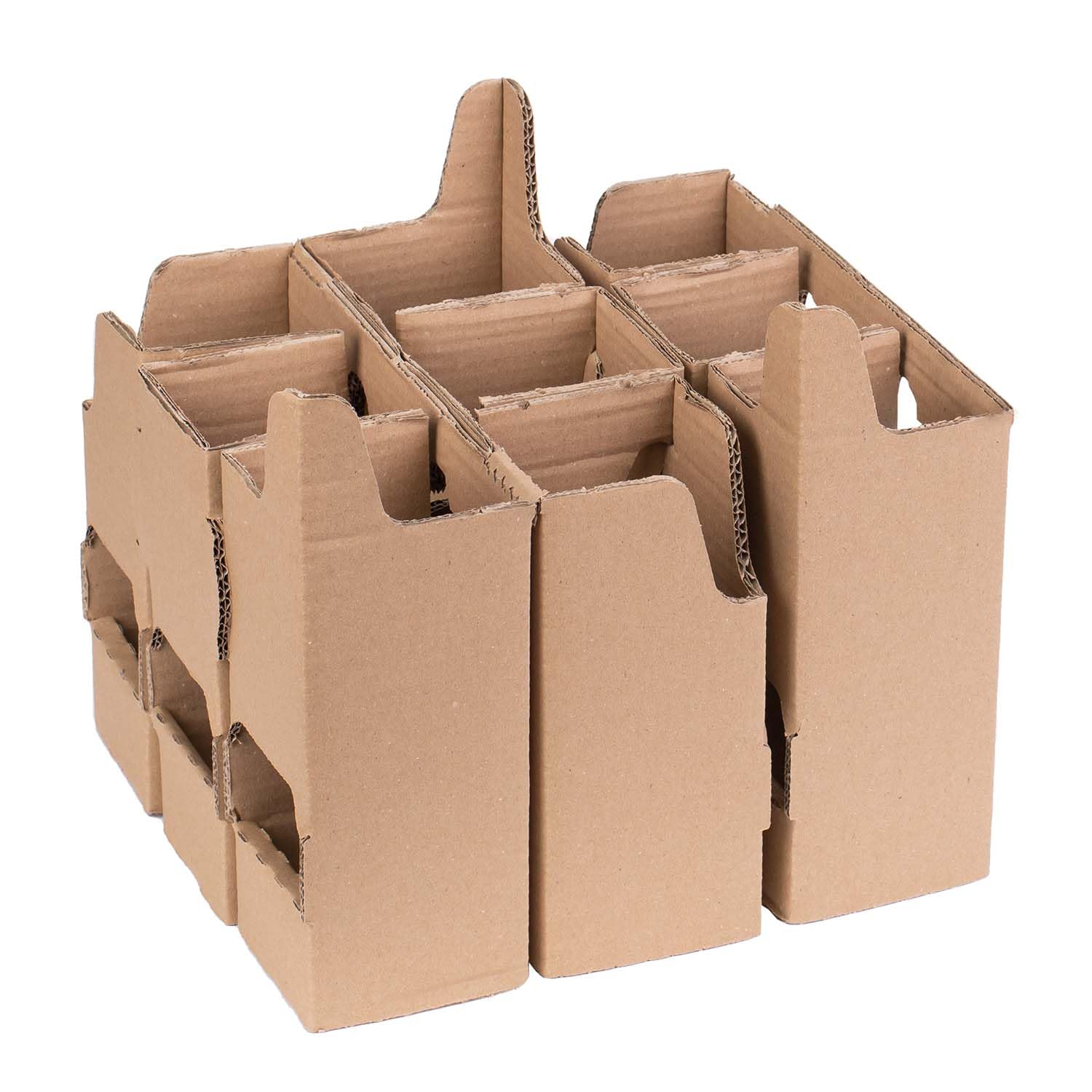 smiley pack Flaschenversandkarton Bier 0,5 Liter für 9 Flaschen inklusive Einlage PTZ zertifiziert für Versand mit DHL DPD Bierflaschen Bierversandkarton Bierkarton Bierverpackung (20)
