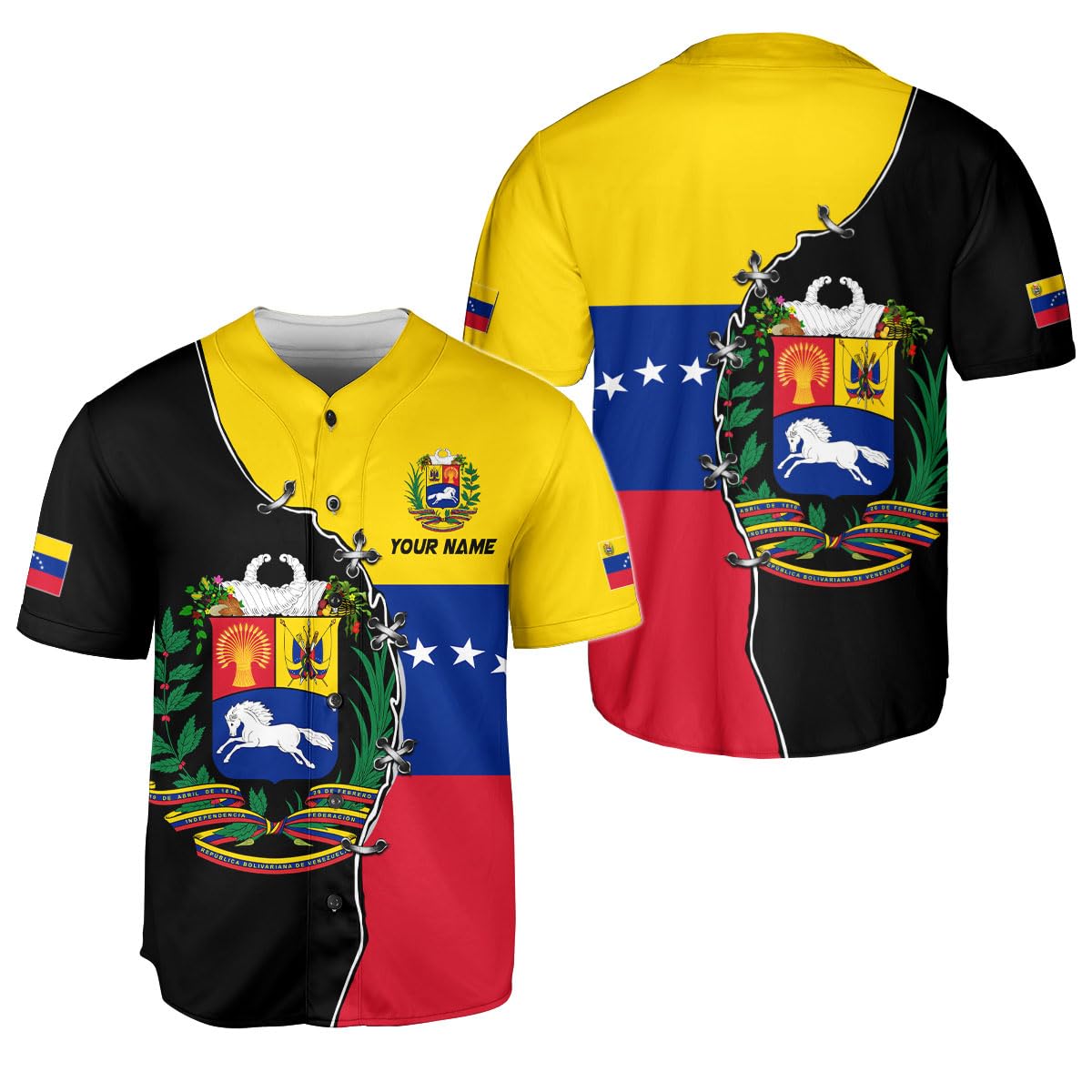 Parvii Personalized Venezuela Baseball Jersey, Camisa De Venezuela, Venezuela Shirt, Venezuelan Jersey Venezuela Shirts Men (Style 3)