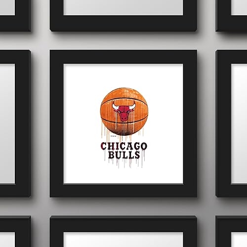 Miniatura 2 de Trends International Gallery Pops NBA Chicago Bulls - Póster de pared de baloncesto por goteo, 12.00 x 12.00 pulgadas, versión de marco negro