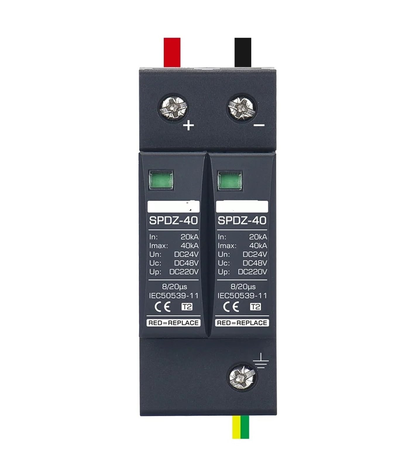 Protector fotovoltaico contra descargas eléctricas CC 2P 24V para paneles solares 3