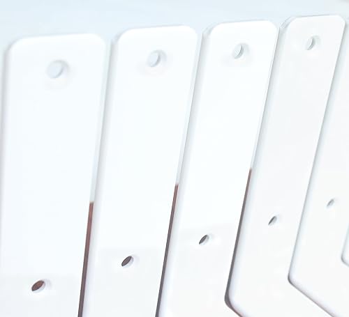 Miniatura 136 de Paquete de 4 soportes en L para estante, 8 pulg. largo x 6 pulg. alto x 1.5 pulg. ancho, grosor 03/64 pulg., soporte de hierro, metal, industrial