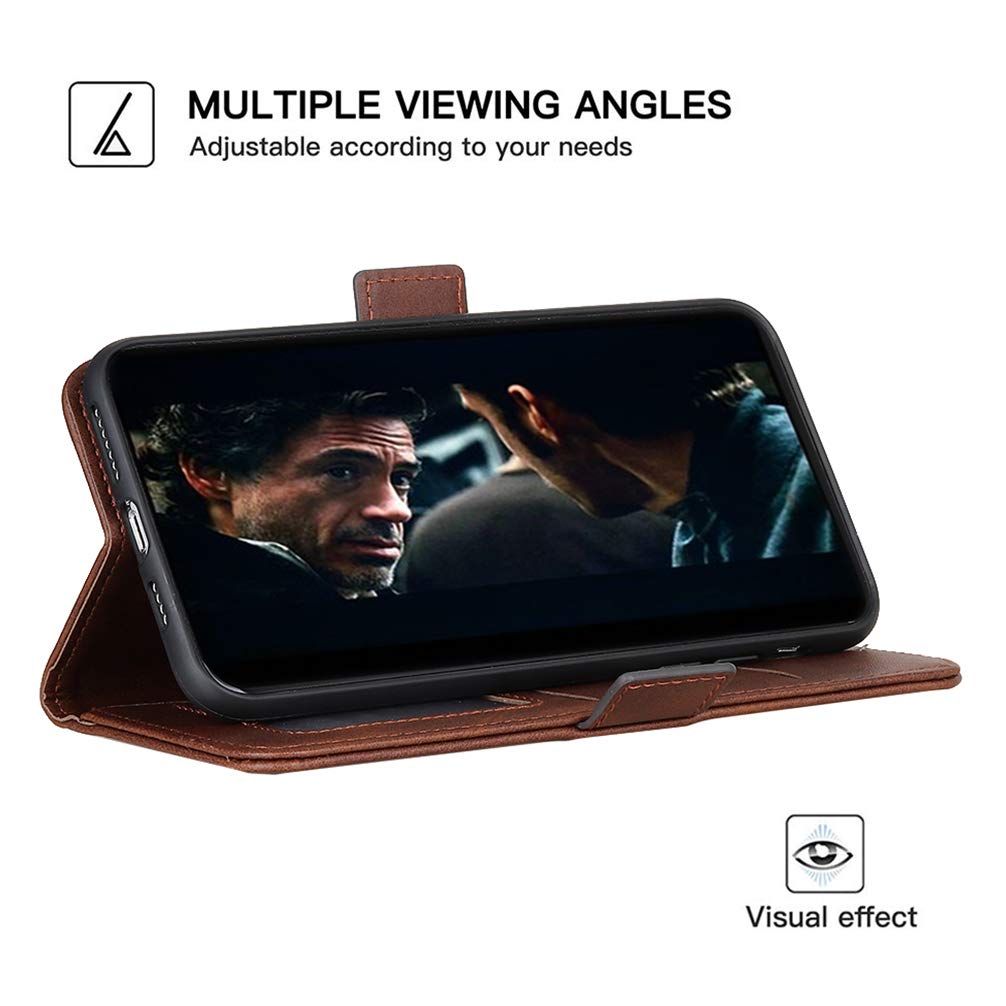 BoxTii Hoesje voor Realme GT Neo 2, PU Lederen Bookcase Portemonnee Beschermhoes Telefoonhoesjes, Flip Case Beschermhoesje voor Realme GT Neo 2, Zwart