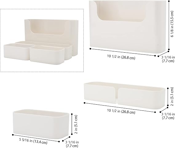 Poeland Floating Shelf Wall Mounted Non-Drilling Adhesive Bathroom Organizer Ledge Shelf for Home Decor/Kitchen/Bathroom Storage 4pcs