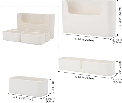 Poeland Floating Shelf Wall Mounted Non-Drilling Adhesive Bathroom Organizer Ledge Shelf for Home Decor/Kitchen/Bathroom Storage 4pcs