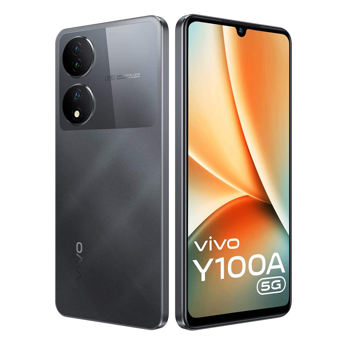 Vivo Y100A 5G (Metal Black, 8GB RAM, 256GB Storage) with No Cost EMI/Additional Exchange Offers