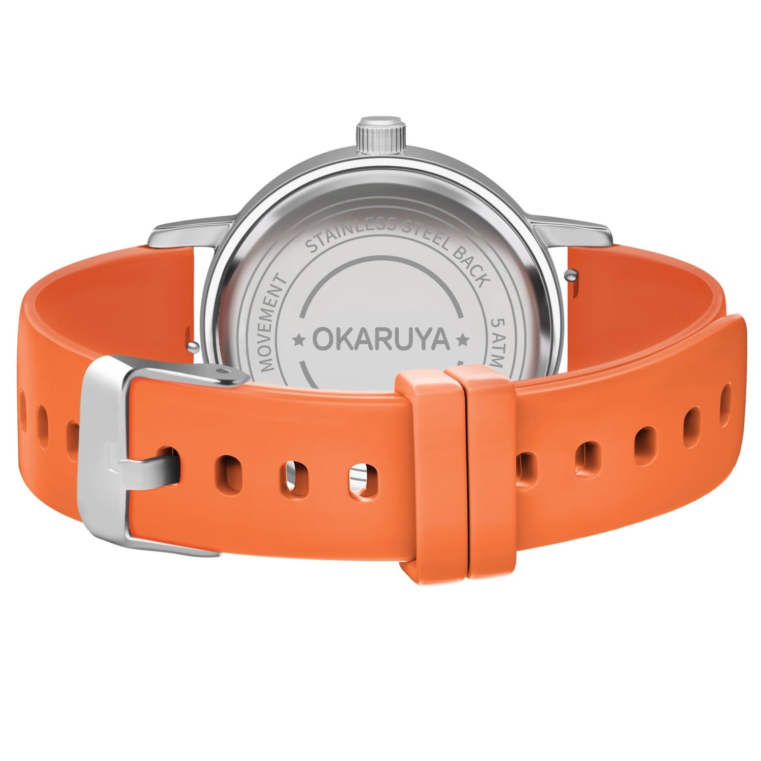 Analoge Kinderuhr, Lernuhr für Kinder von 8–12 Jahren, rosa süßer Wal, wasserdichte Kinderuhren für Jungen im Alter von 5–7, 6–8, Mädchen-Uhren, orangefarbenes Armband
