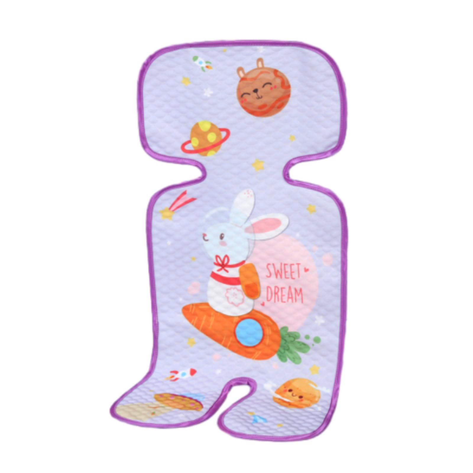Odot Baby Pushchair Seat Liners, Universal Summer Stroller Seat Soft Comforts Ice Pushchair Liners Washable Pram Seat for Buggy Pushchair and Car Seat (Five Points/Turnip Free,33x66cm)