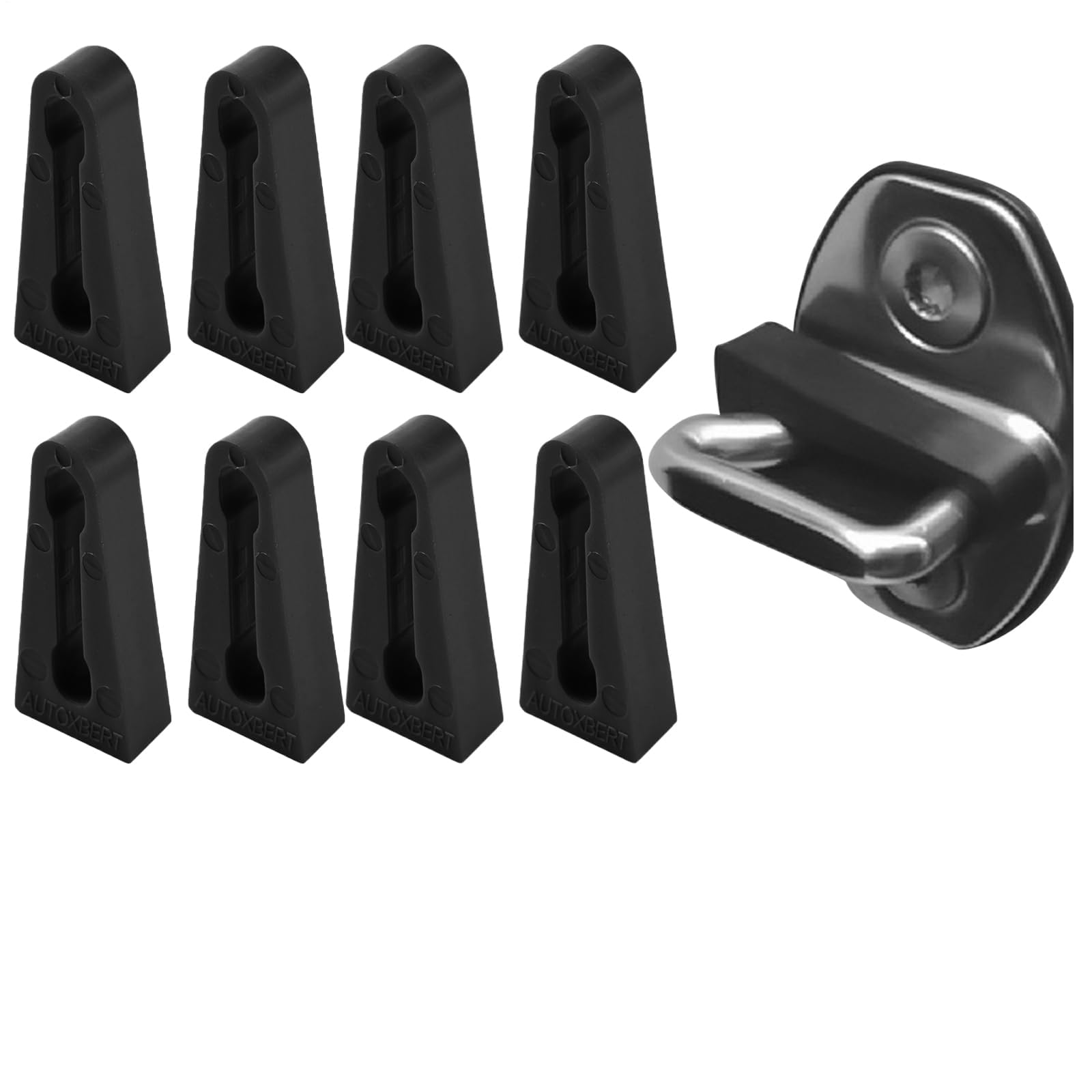 8 Pcs Door Lock Shock Absorber for Audi A3 Sedan (8V) 2013-2016, Protective Cover Durable Buffer Cushion Noise Reduction Guard Striker Accessories