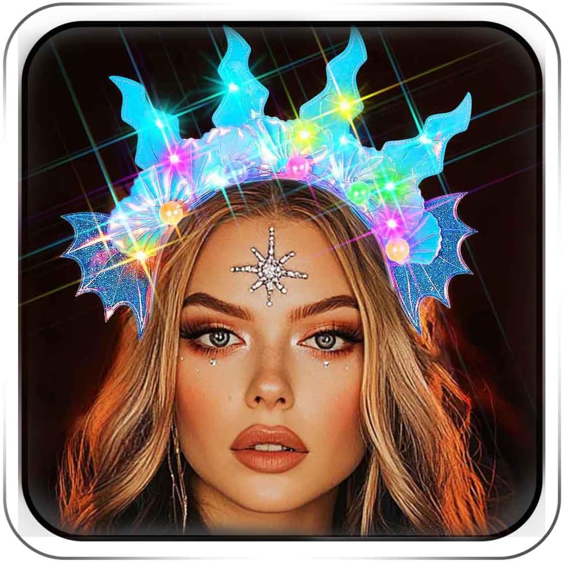 JEWEKY ライトアップ マーメイド ヘッドバンド 海中 コスチューム ヘア