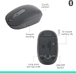 Souris Sans Fil Bluetooth Logitech M196, Souris Compacte et Portable pour Ordinateurs Portables, Tablettes et Plus, Autonomie de 12 Mois, Suivi Fluide, Compatible avec PC et Mac, Windows et macOS - Graphite