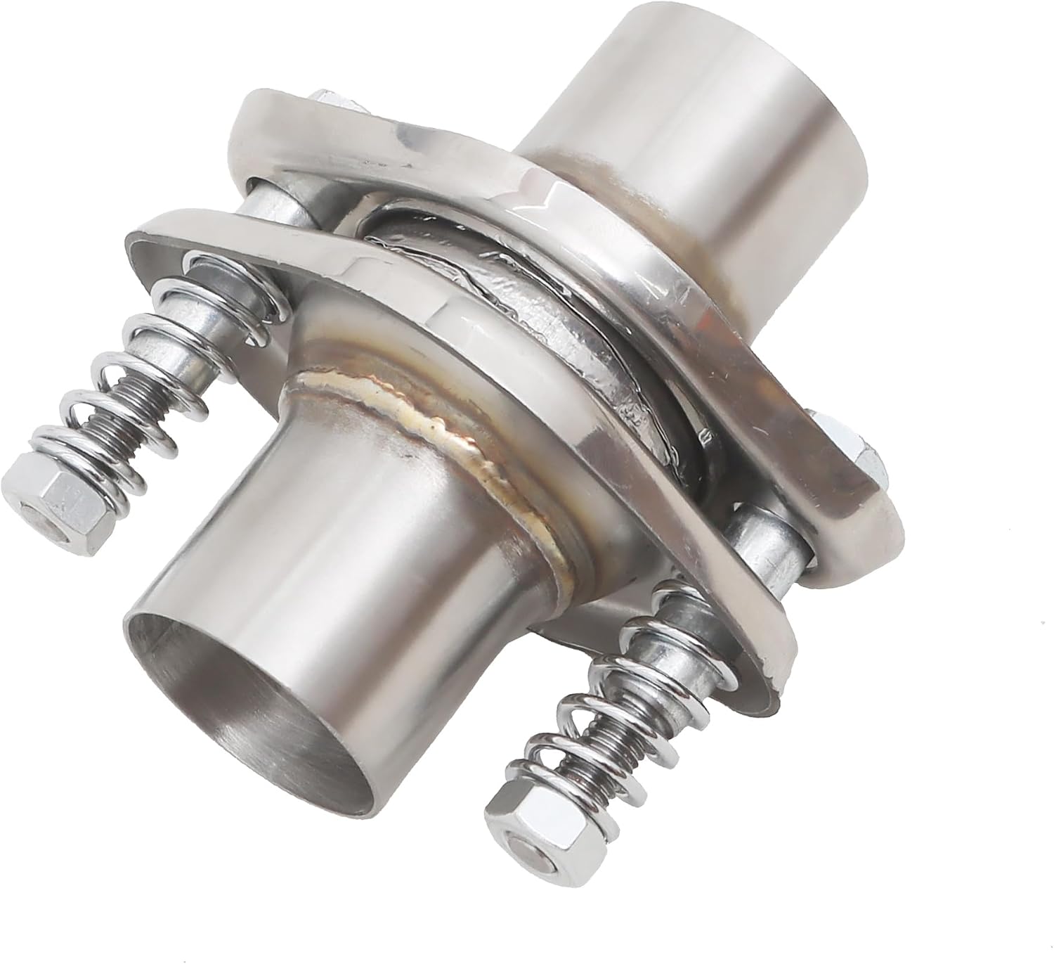 Stainless Steel Exhaust Flex Spring Flange with Spherical Spring Flange and Repair Bolt Kit, 1.85" Exhaust Flex Joint, Universal Exhaust Flange for Quick Pipe Repair
