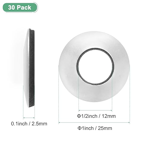 Miniatura 3 de M METERXITY Paquete de 30 arandelas de goma de sellado EPDM de acero inoxidable 304 de 12 x 1 pulgada de diámetro exterior de neopreno para