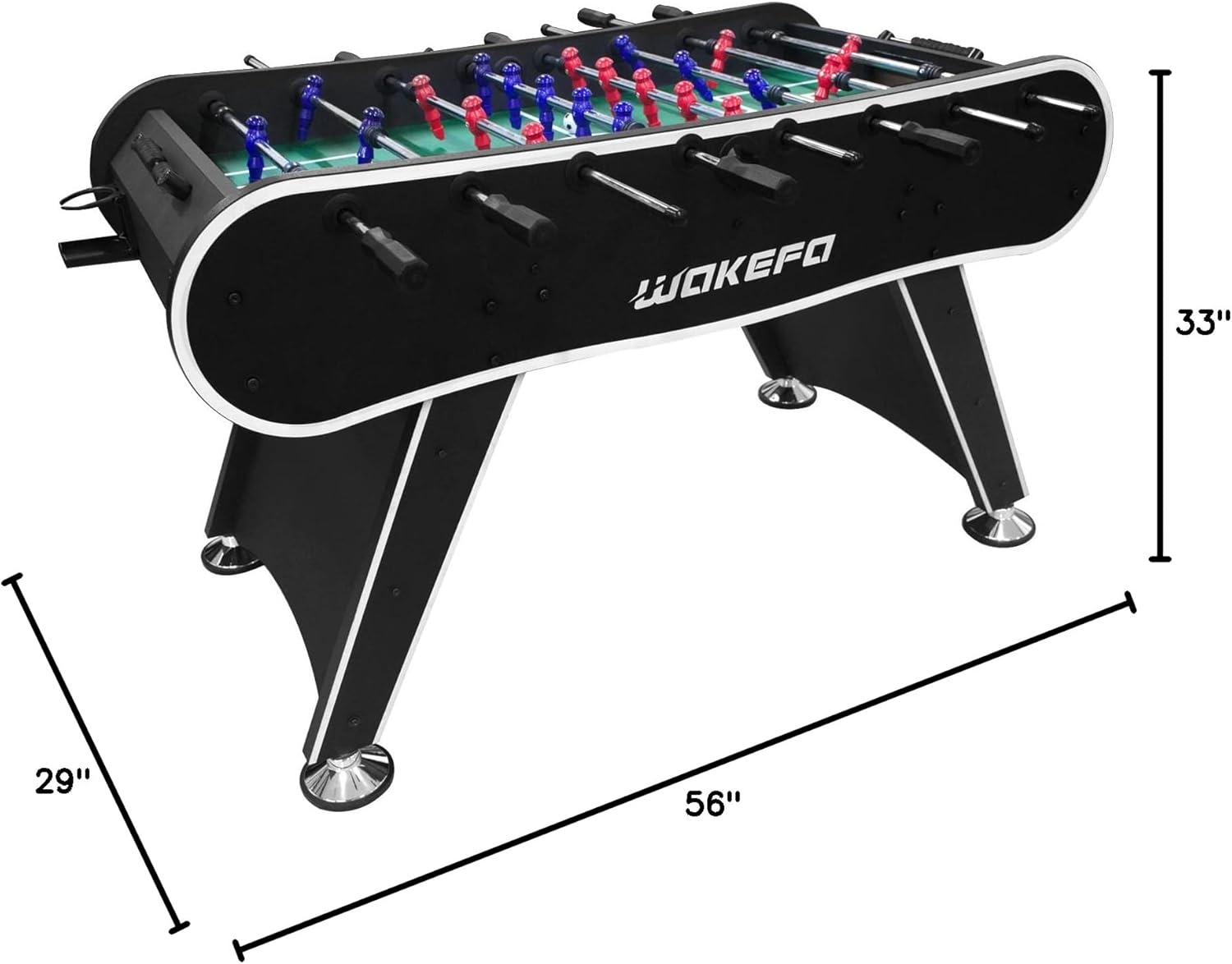 Foosball Table Soccer Arcade Games with 2 Balls, 2 Drink Holders