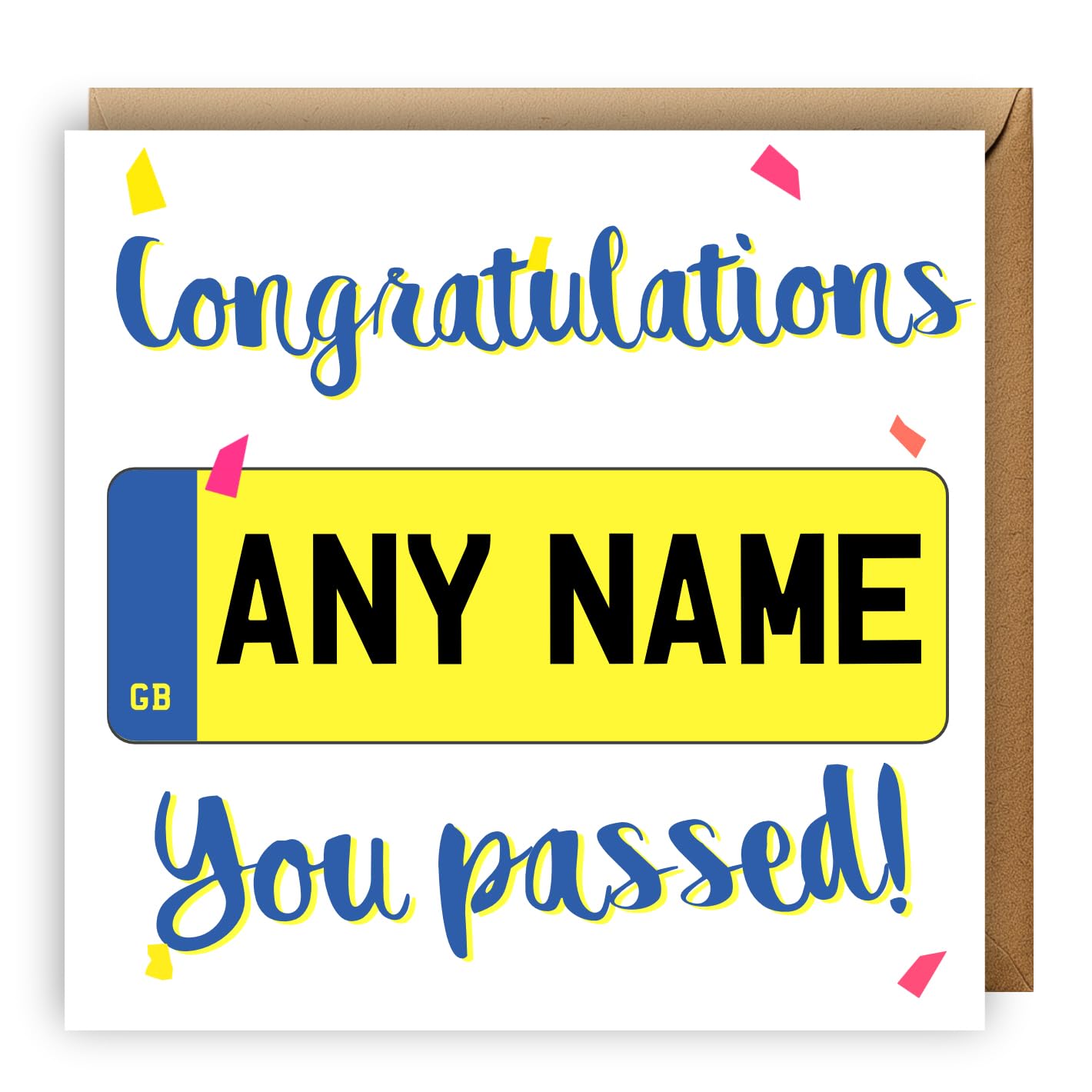 Personalised Passed Driving Test Card, Custom License Plate Congratulations, New Driver Gift, Driving Test Cards, Gift for New Driver, Learner Driver, Driving Lesson, Personalised Number Plate