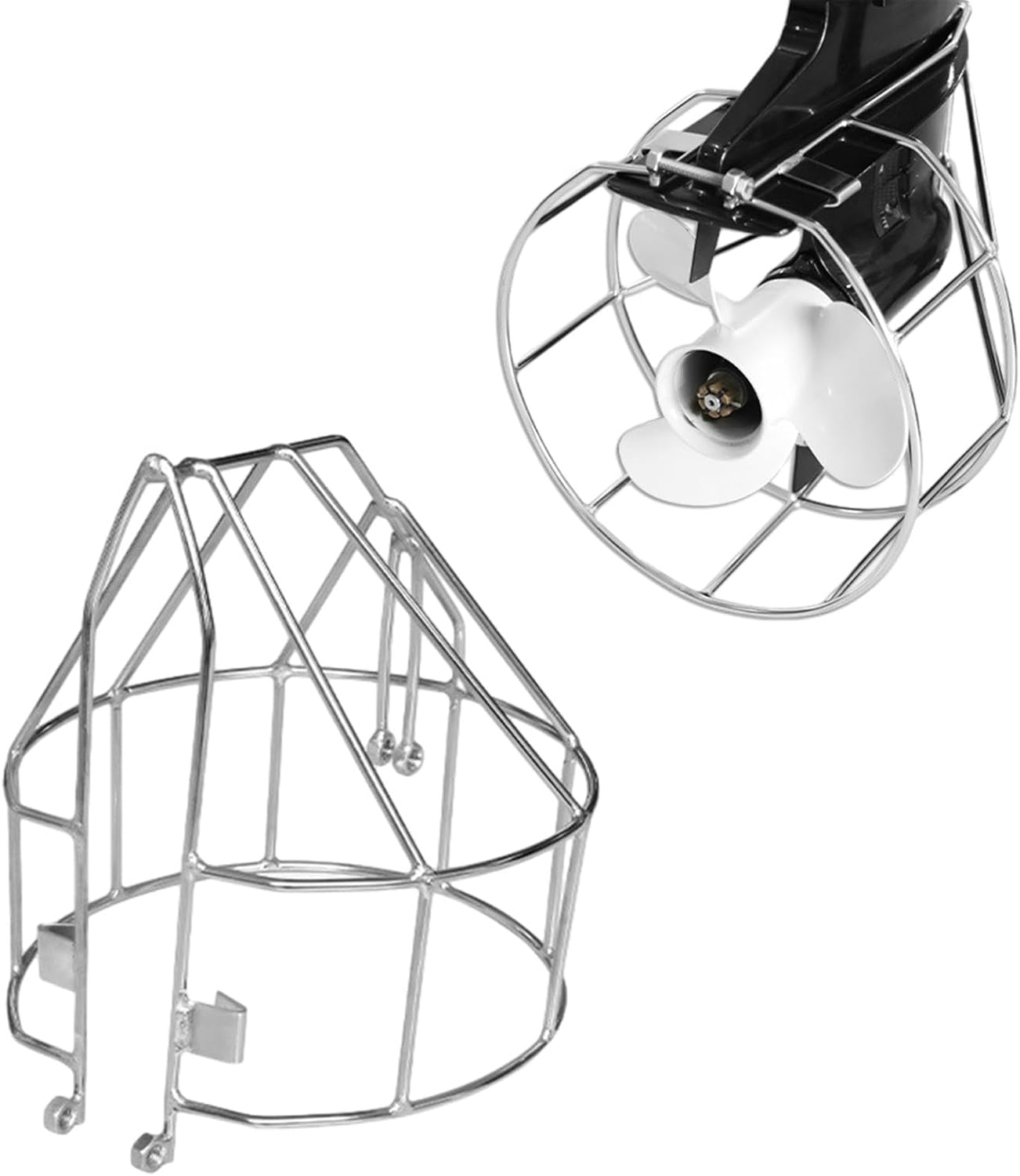 Outboard Machine Propeller Protective Cover Accessories, Kayak Stainless Steel, Safety Cage Mesh Cover Propeller