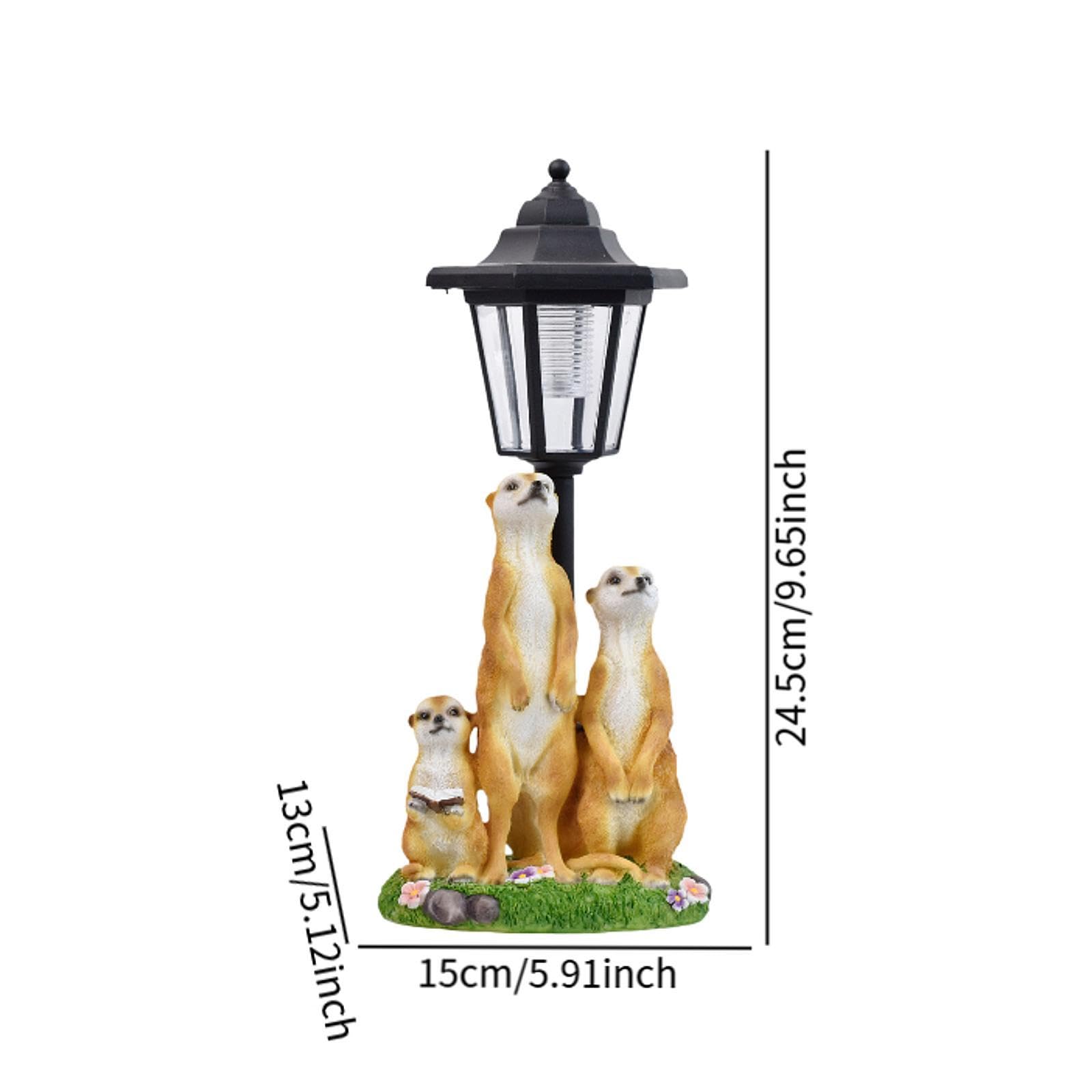 predolo Estatua de de Jardín con Luz Solar Decorativa para Patio Y Césped.