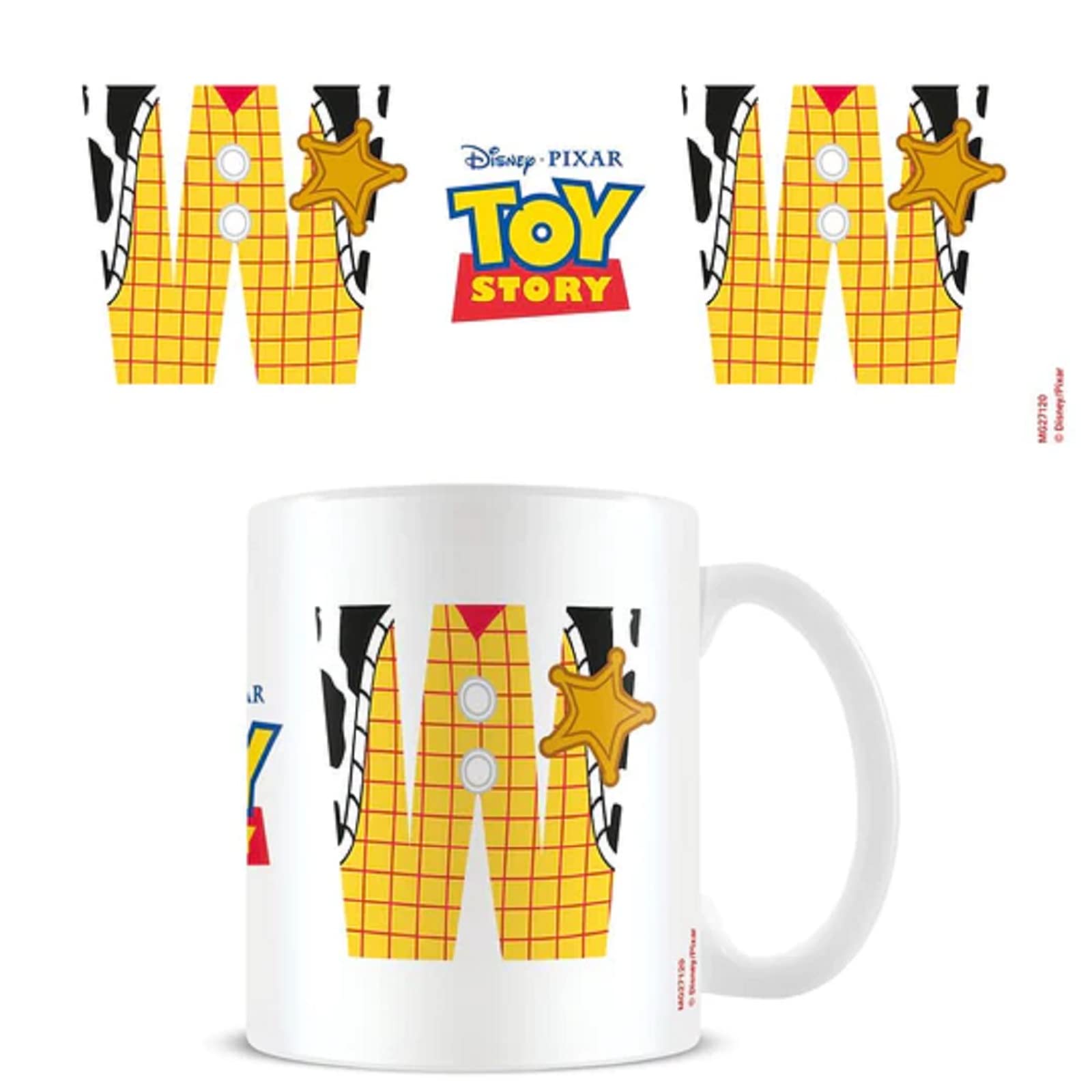 Pyramid International Red,Yellow Disney Alphabet Personalised Mug (W For Woody Design) 11Oz Ceramic Coffee Mug In Presentation Disney Gift Box - Official Merchandise,