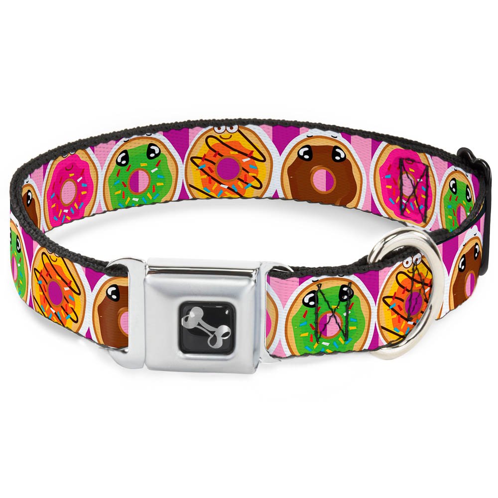 Collier de chien Buckle Down rose pour les promenades en ville et sorties au parc