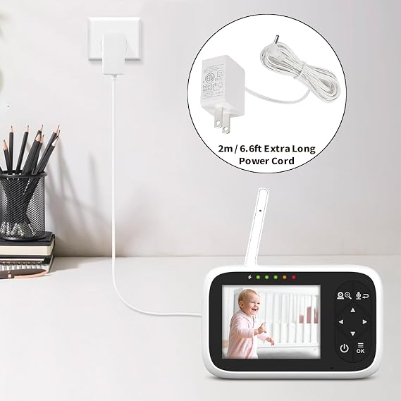 Tonton 5V 6.6FT Charger for HelloBaby Camera Monitor HB6550, HB65, HB50, HB40, HB6250, Baby Monitor Power Cord Adapter, Replacement Charging Cabel Cord K05S050100U for HelloBaby 2022 Version or Later