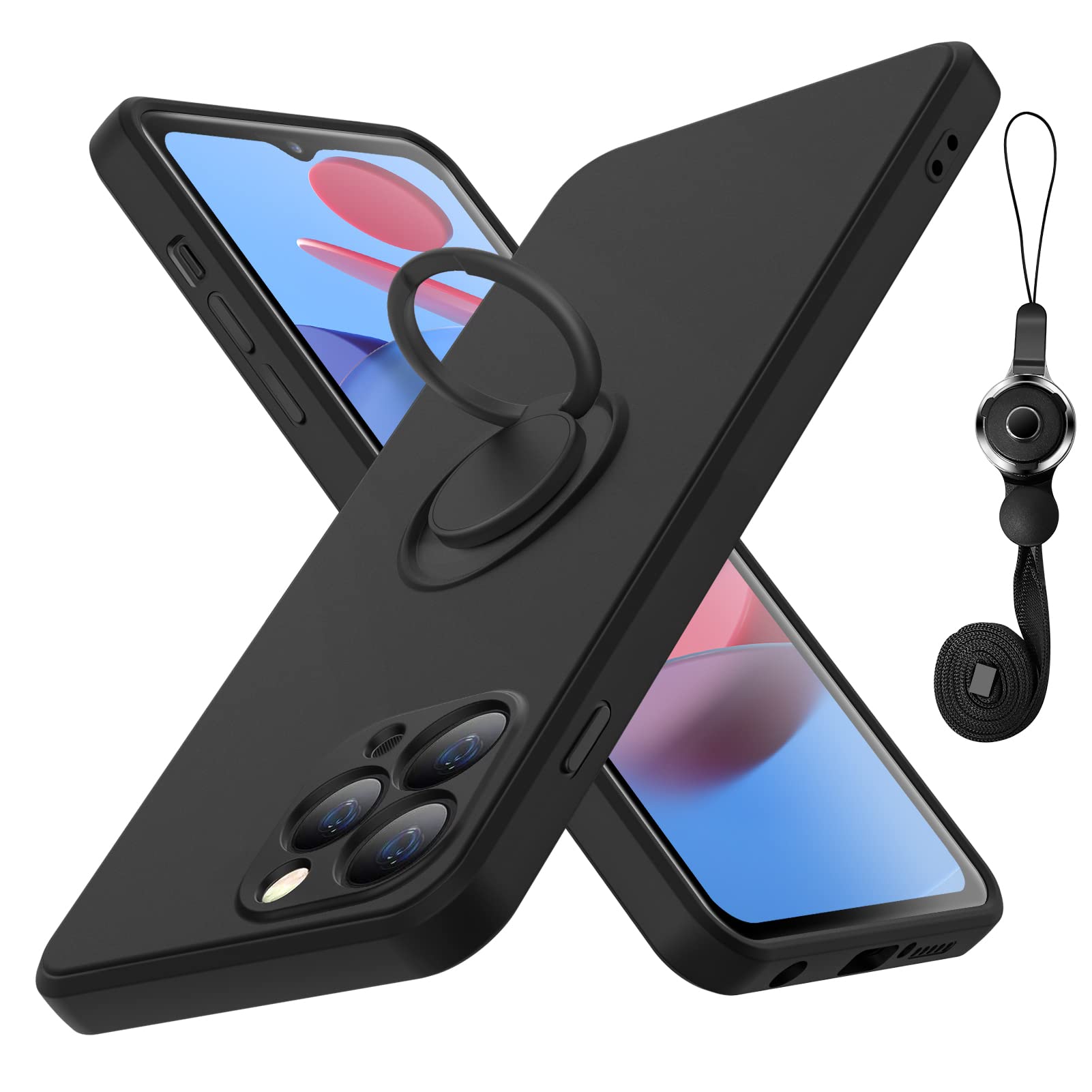 Amazon.co.jp: iPhone 12 PRO 対応 ケースリング付き耐衝撃 シリコン