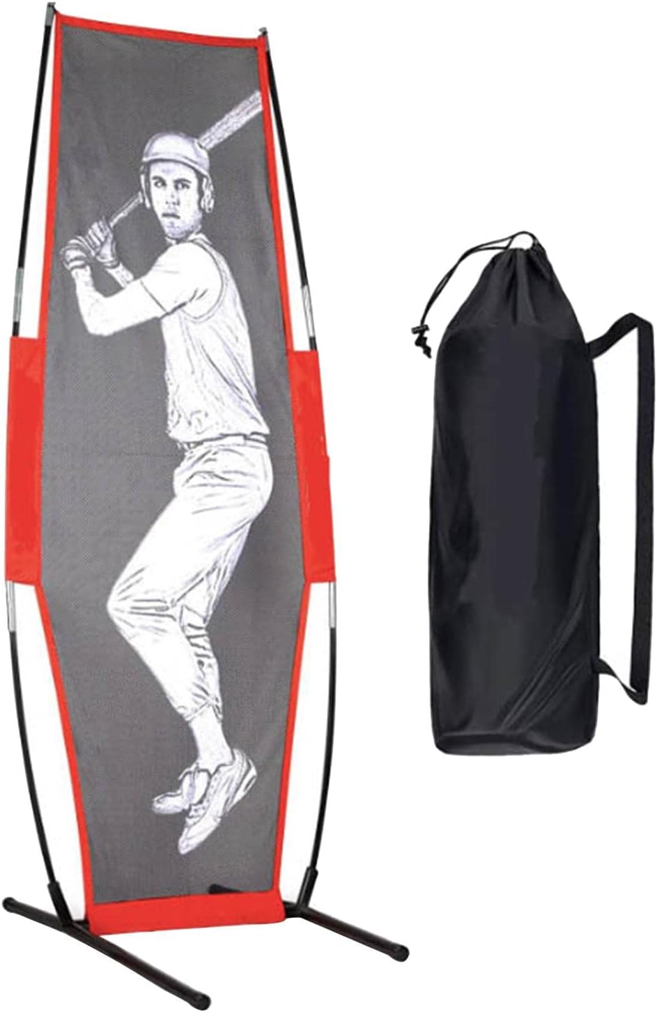 Batter Baseball Softball Dummy Pitching Practice Catcher Target Polyester Mesh Lightweight Portable Easy