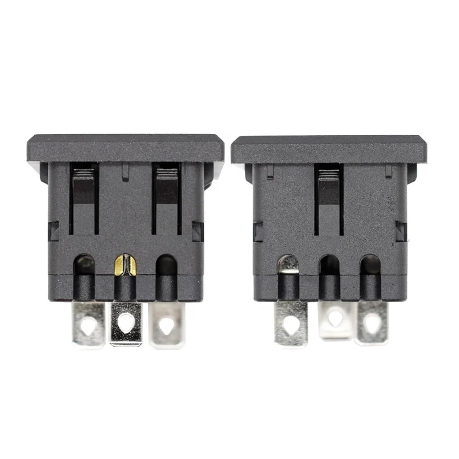 Black 125VAC 250VAC Socket 20A 250V AC NEMA 6-20R Snap-in Socket Power Outlet