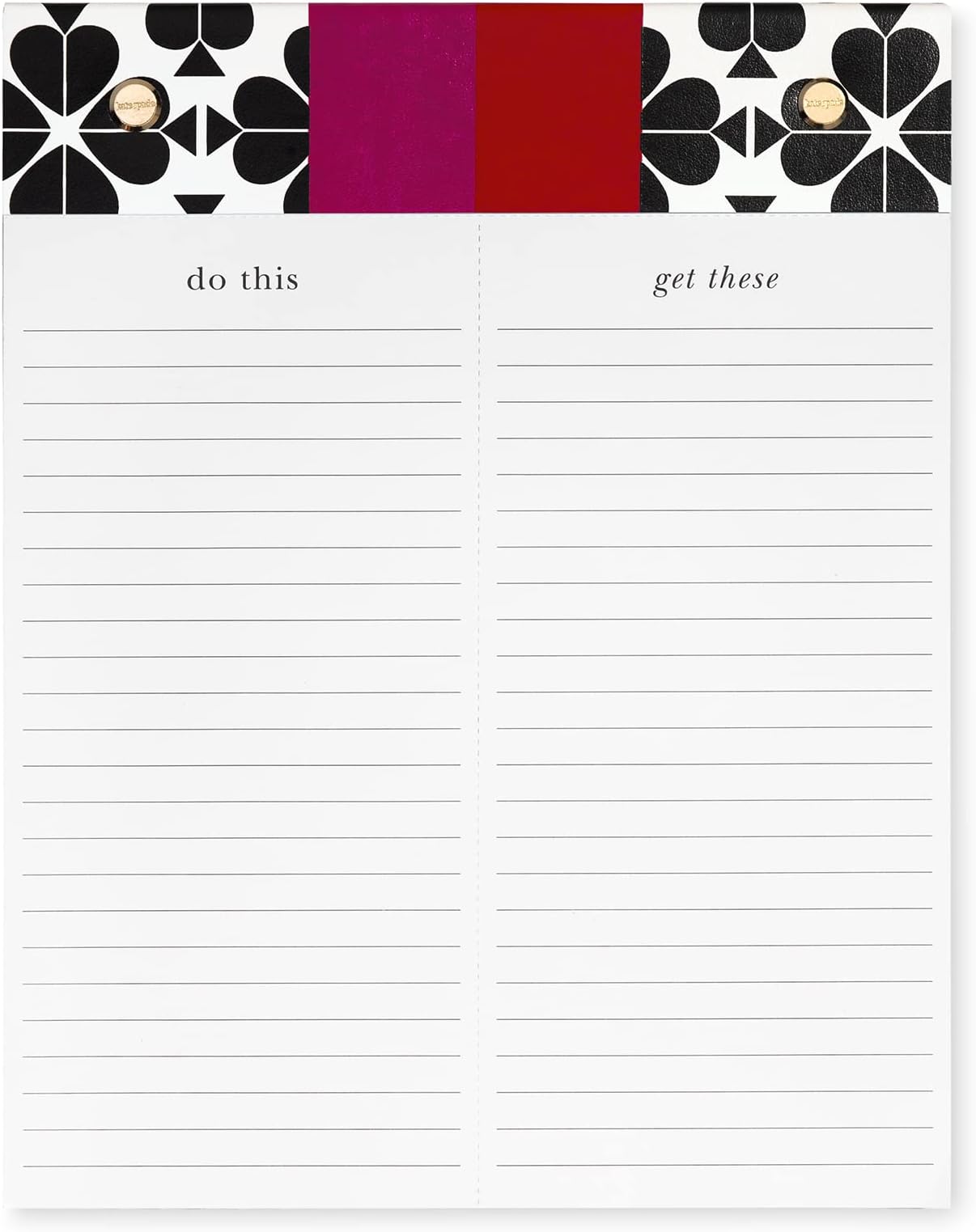 Kate Spade New YorkTo Do List Notepad, Small Notepad for Grocery List and Daily To Do List, 9x7 Desk Planner with 150 Lined Sheets, Spade Flower Stripe