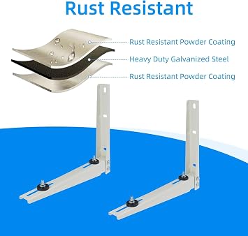 Mini Split Wall Mounting Bracket for Mini Split Ac/Heating System Unit 7000-15000 BTU, Heavy Duty Support Bracket for for Ductless Split Ac Unit, HVAC, Compressor