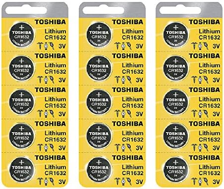 Toshiba CR1632 Battery 3V Lithium Coin Cell (15 Batteries)