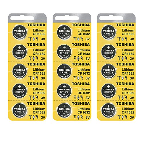 Toshiba CR1632 Battery 3V Lithium Coin Cell (15 Batteries)
