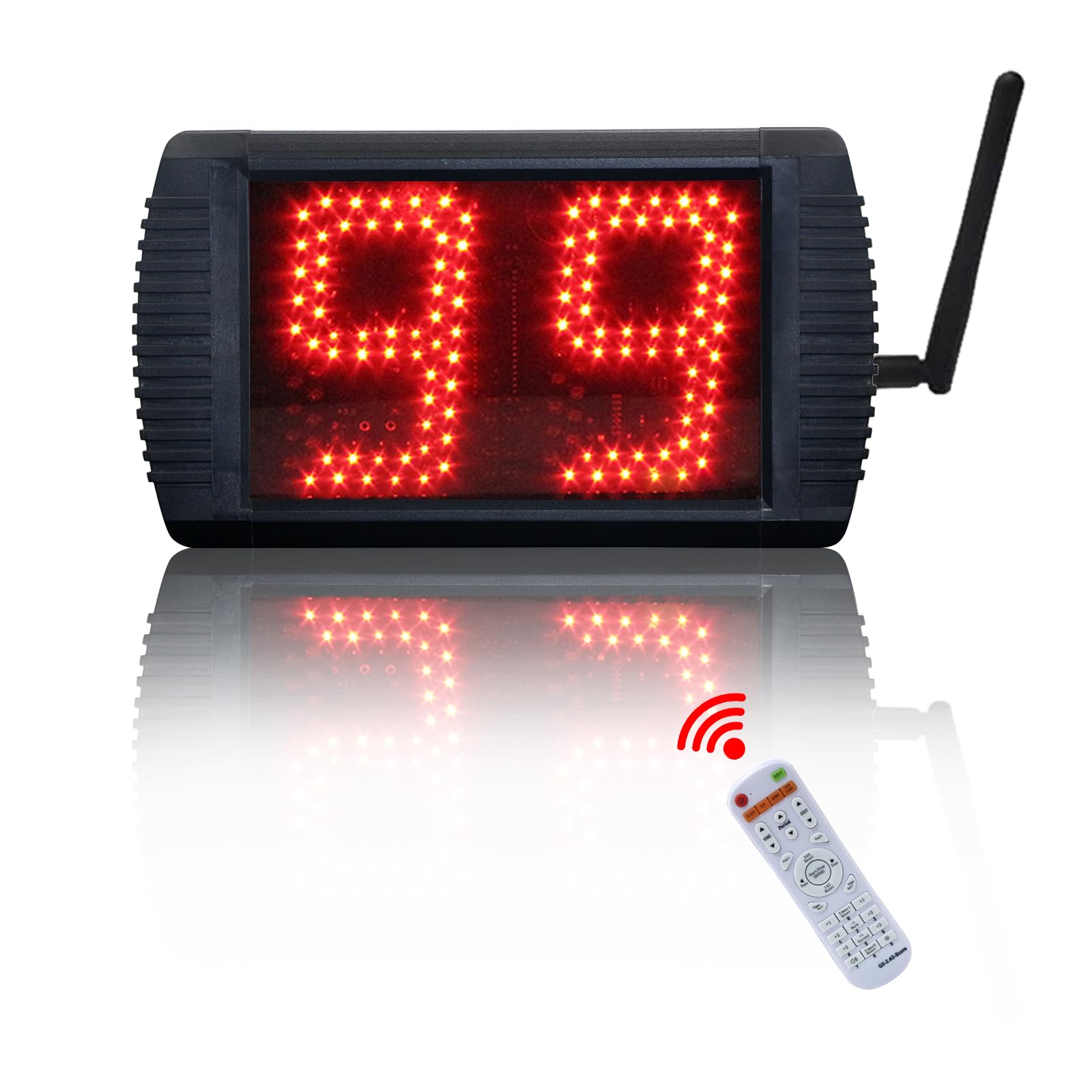 YZ 5 Inch LED Basketball Shot Clock Timer, Custom Countdown Timer (12/14/20/24/30 Seconds), Portable with Remote Control & Buzzer for Basketball Courts