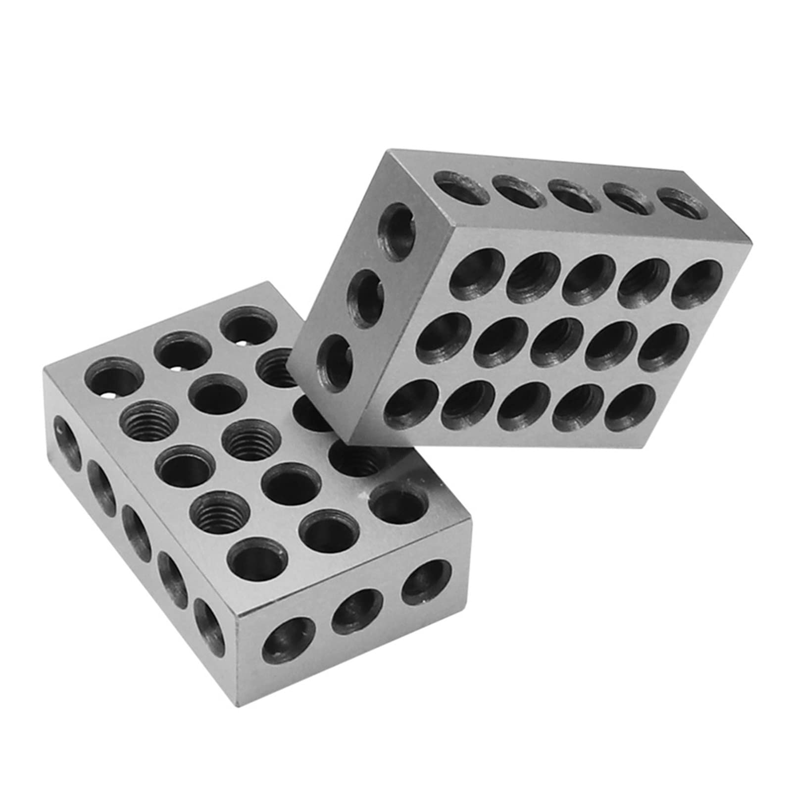Zestaw płytek wzorcowych 2 SZTUK 23 Otwory Miernik Bloku Równoległe Mocowanie Stalowego Precyzyjnie Dopasowany Mechanik(2pcs 0.0002)