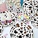 Cow Print Birthday Party Supplies, Cow Party Tableware Complete Pack 102PCS Serves 20 Including Cow Print Party Plates,Cups, Napkins ,Straws ,2PCS Tablecloth for Cow Birthday Baby Shower Decorations