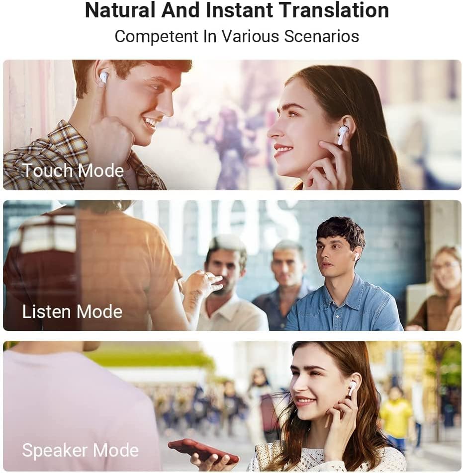 Image of Timekettle M3 Language Translator Earbuds, Two-Way Translator Device with APP for 40 Languages & 93 Accents Online, Voice Translator for Exploring Expat Life Freely, Compatible with iOS & Android