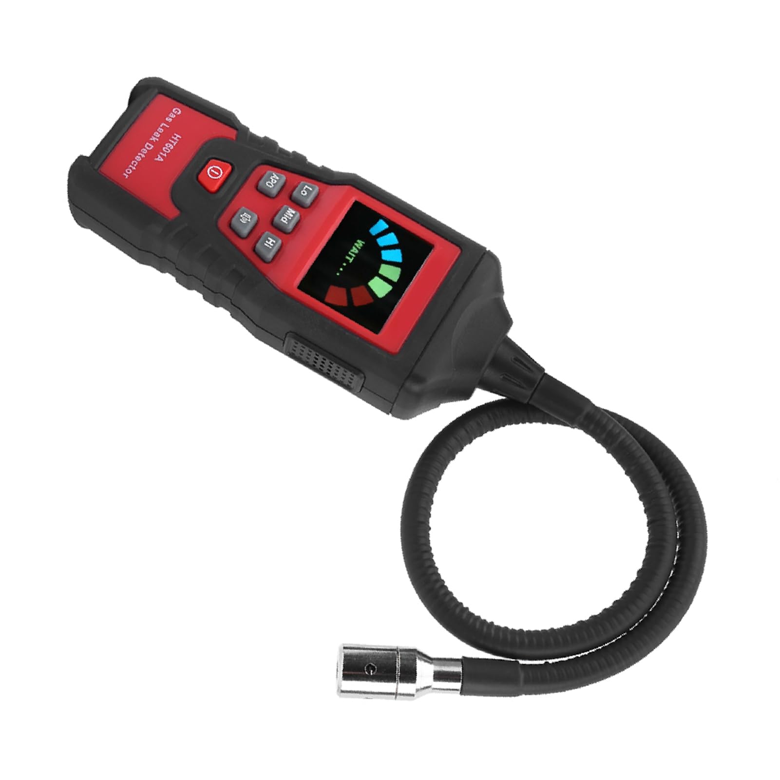 Dioche Gas DetectDetector de Gas Inflamable Portátil HT601A - Sonda Flexible de 40 Cm, Pantalla LED, Reinicio Automático Seguridad en el Hogar y Pruebas de Fugas de
