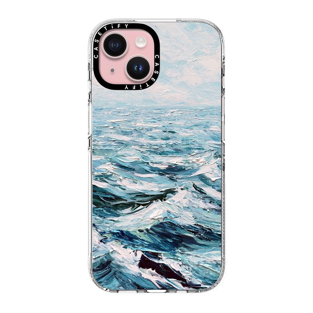 Coque transparente pour iPhone 15 CASETiFY bleu profond idéale pour votre quotidien actif